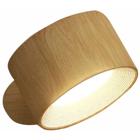 Apliques LED de pared con batería recargable, puerto USB, 3 temperaturas de color y 3 niveles de brillo, bola magnética giratoria de 360°, inalámbricos, ideales para leer en la mesita de noche.