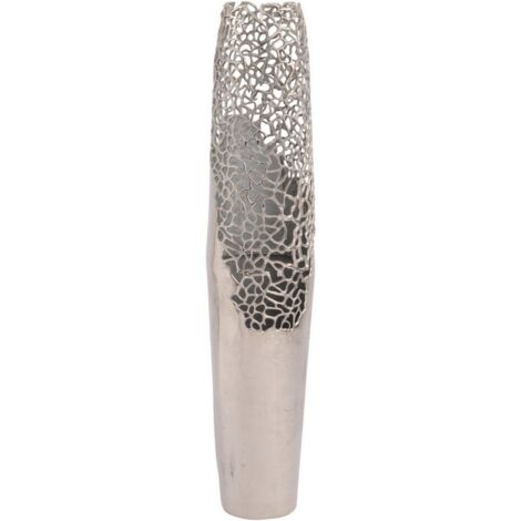 Apo Coral Large Vase - Aluminium - L22 x W22 x H115 cm - Silver