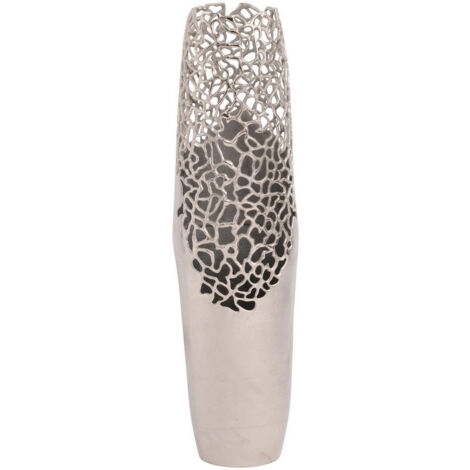 Apo Coral Small Vase - Aluminium - L20 x W20 x H91 cm - Silver