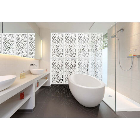 APOCALYPSE - Pannello in PVC traforato - Parasole - Colore: bianco - Misura: 50x150 cm