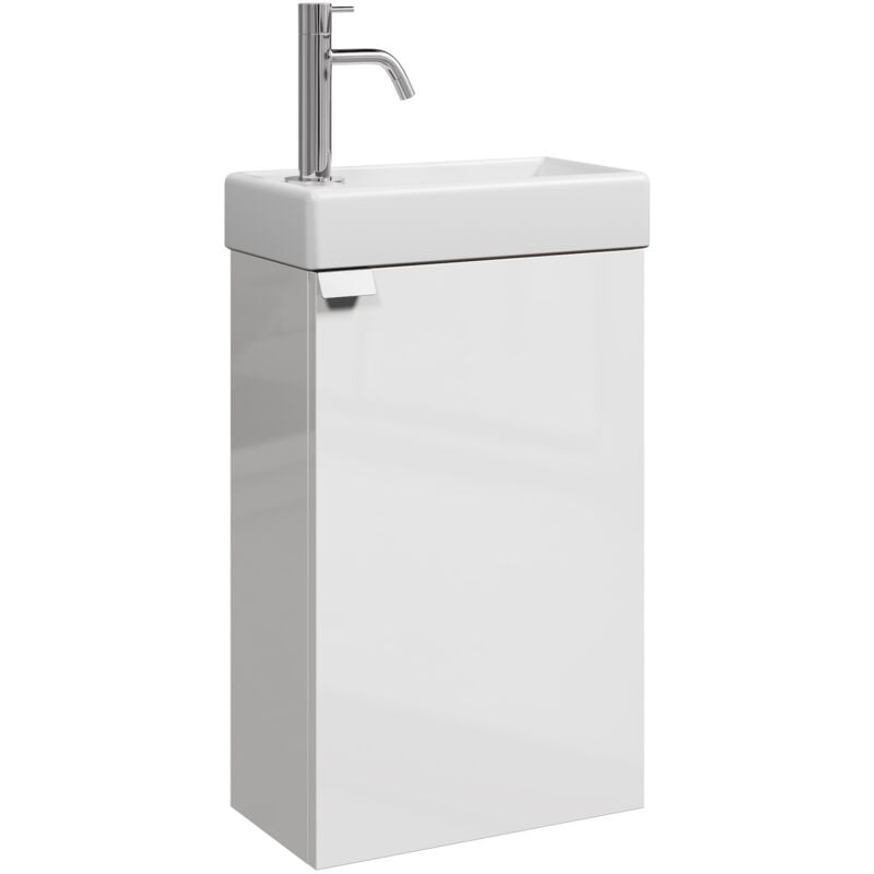 Badplaats - Meuble sous-lavabo Apollo 40 x 22 cm - Blanc brillant