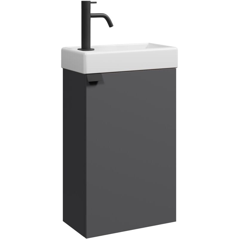 Badplaats - Meuble Lave-mains Apollo 40 x 22 cm - Anthracite - Ar