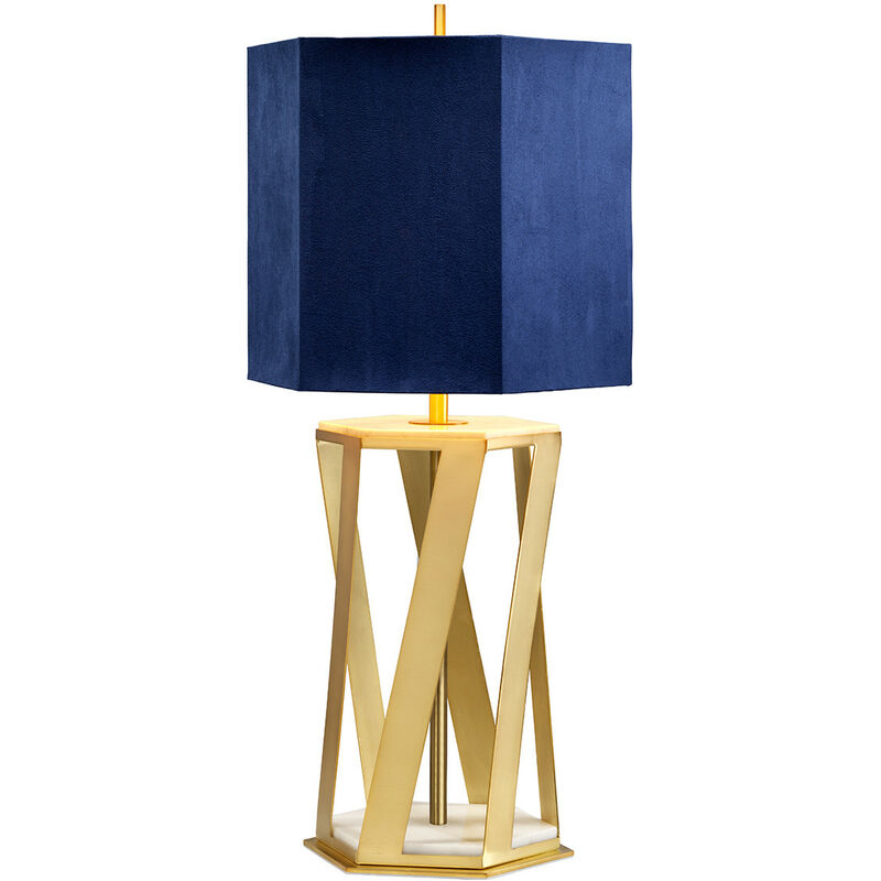 Elstead Apollo - 1 Light Table Lamp Brushed Brass, E27