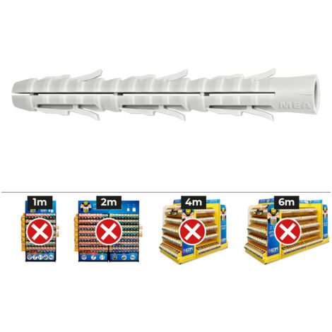 Apolo Mea 9880Fl - Spina lunga de Nylon Tipo Fl Diametro 8X80, 50 pz.