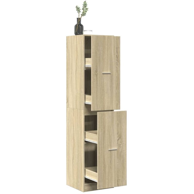 Apothecary Cabinet Sonoma Oak 40x41x174.5 Cm Engineered Wood Vidaxl