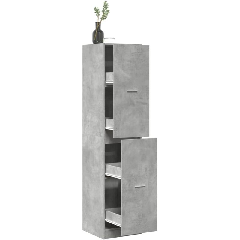 Apothecary Cabinet Concrete Grey 40x41x174.5 Cm Engineered Wood Vidaxl