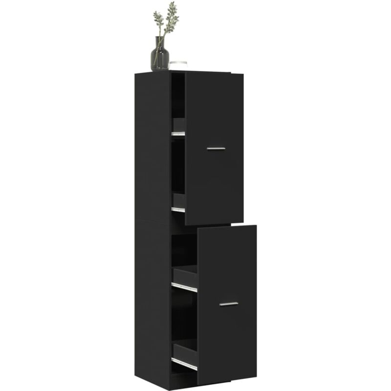 Apothekerschrank Schwarz 40x41x174, 5 Cm Holzwerkstoff - Vidaxl