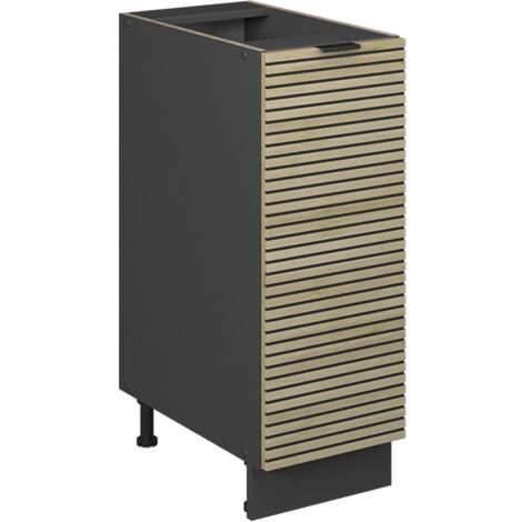 Apothekerschrank Fame-Line, Eiche Paneel, 30 cm ohne Arbeitsplatte, Vicco