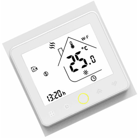 APP Control 5A Controlador de temperatura del termostato inteligente Wi-Fi Compatible con Alexa / Google Home Termostatos de caldera de agua / gas para el hogar - Blanco