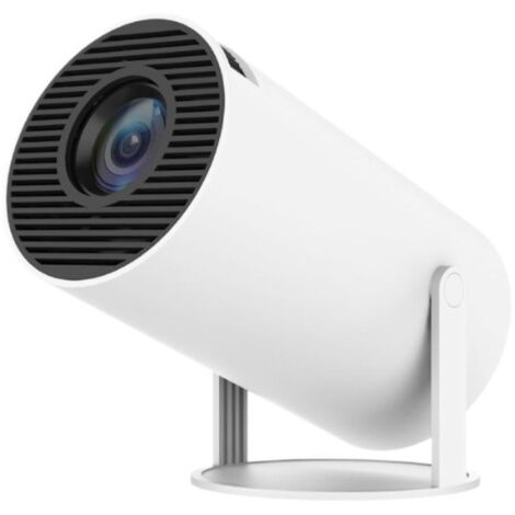 App intégrée - Vidéoprojecteur 4K 1080P, Mini Projecteur Portable Full HD 1080P 5G WiFi 6 BT 5.4, Projecteur Auto Correction Trapézoïdale Horizontale - Blanc