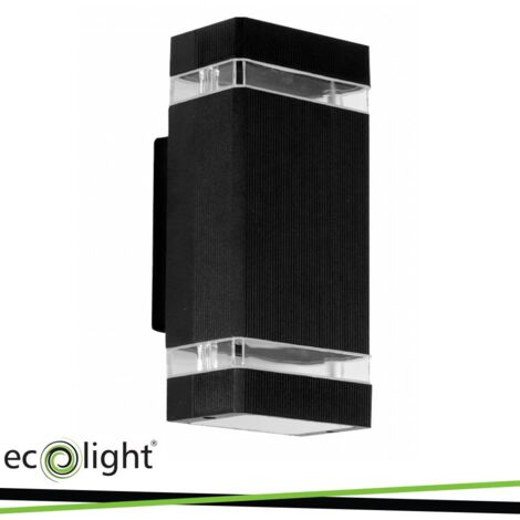 APPARECCHIO PER FACCIATE IN PLASTICA 2XGU10 IP44 NERO