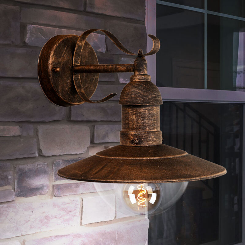 Lampada da parete retrò per esterni con lanterna
