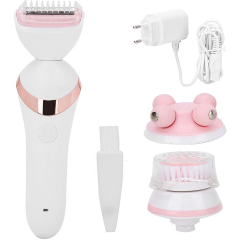 Appareil 3-en-1 pour Femmes : Tondeuse Électrique, Épilation, Nettoyeur Facial et Masseur avec Prise UE 100-240V