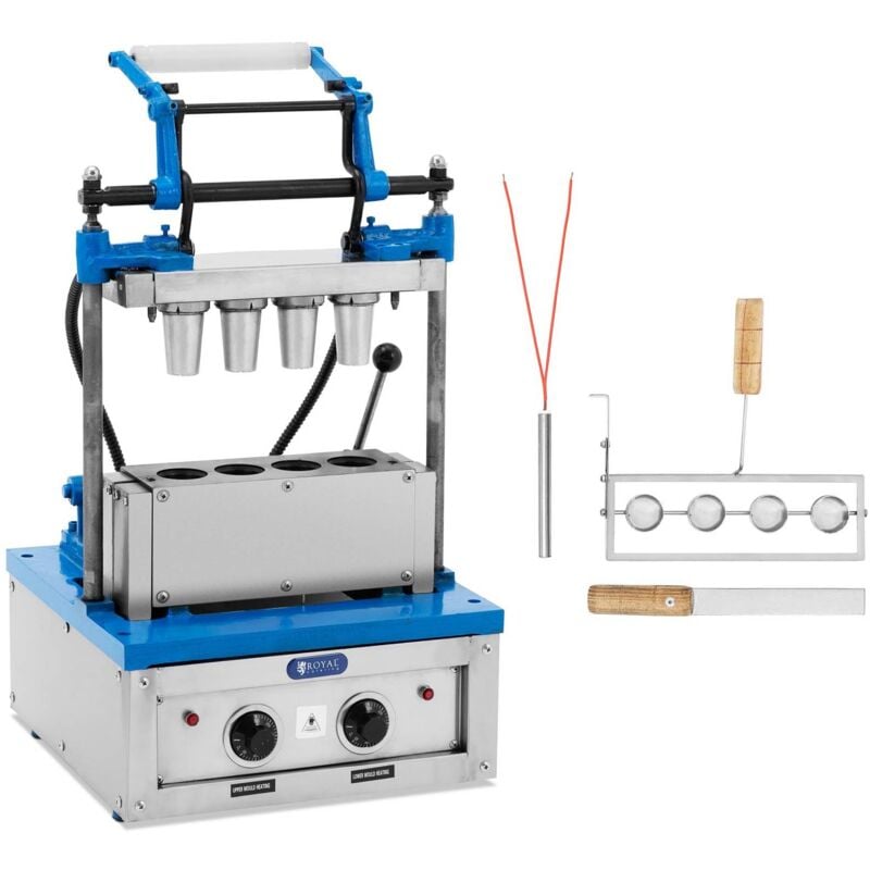 Royal Catering - Appareil à cornet de glace 100 - 120 gaufres/h ø 55 x 70 mm 2400 w