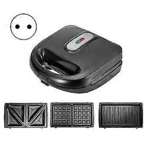 Appareil à gaufres et sandwichs avec plaques amovibles, poignée ergonomique, revêtement antiadhésif, puissance élevée de 750 W, prise européenne, machine el-AquaForge
