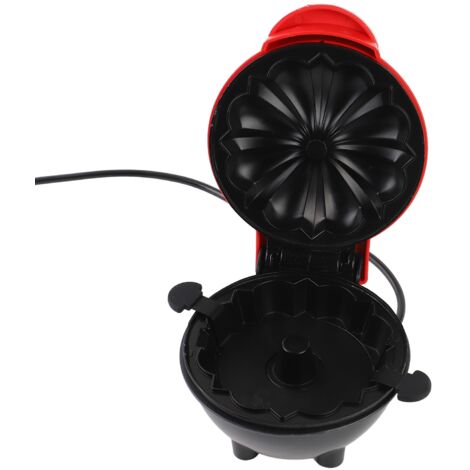 [Appareil à Mini Donuts Fleur] Madeleine Pro Mini Moule Antiadhésif ABS Rouge 16.5cm Cake Maker 1pc
