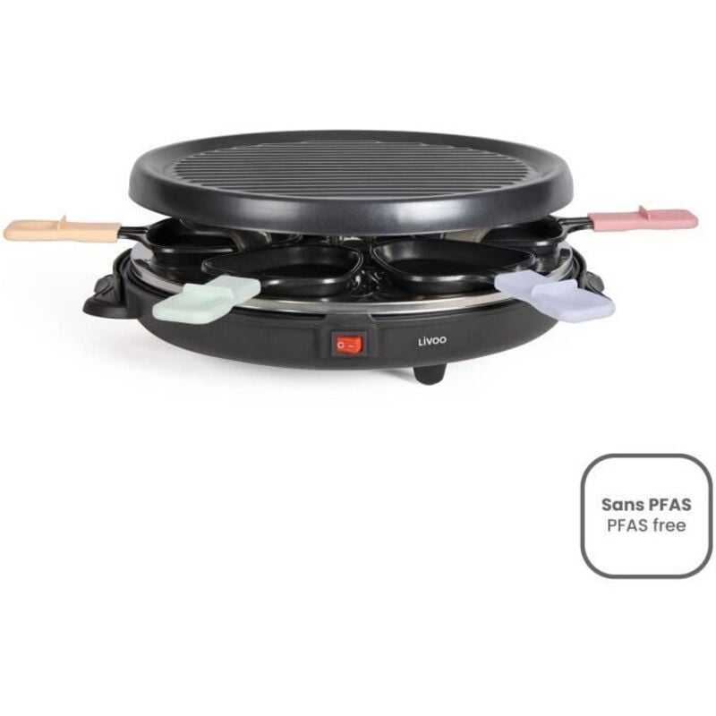 Livoo - Appareil à raclette 6 personnes 800w DOC207P