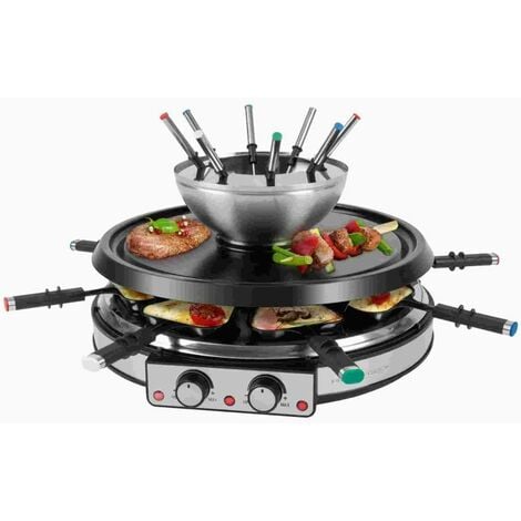 Appareil à raclette et fondue 8 personnes Proficook PC-RG/FD1245