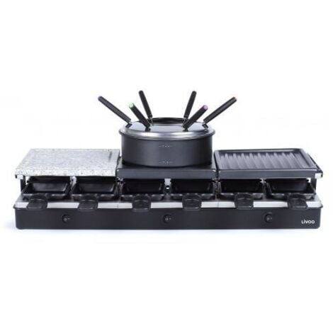 Appareil à raclette + fondue 12 personnes 1650w - Livoo - doc234