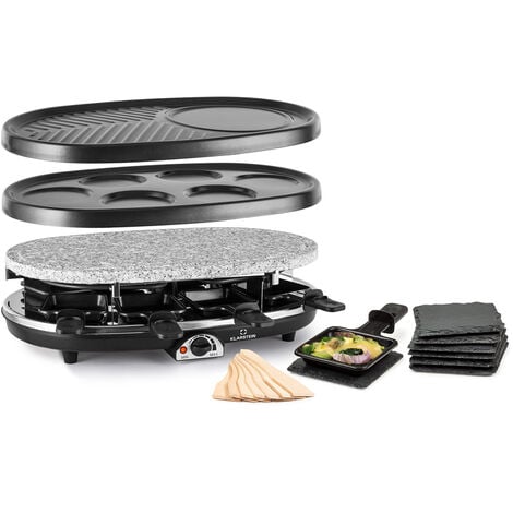 Appareil à raclette - Klarstein all-u-can-grill - 4-en-1 - avec accessoires - pour 8 personnes