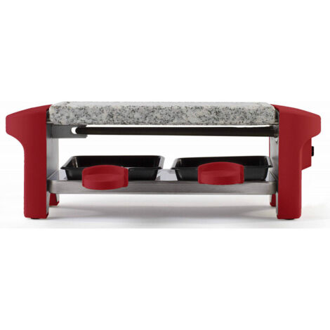 Appareil à raclette LIVOO DOC156RC - 2 personnes - 350 W - Plan de travail en granit - Rouge piment
