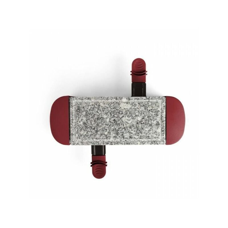 Appareil a Raclette Livoo DOC156RC - 2 personnes - 350W - Plateau en granite - Rouge chili
