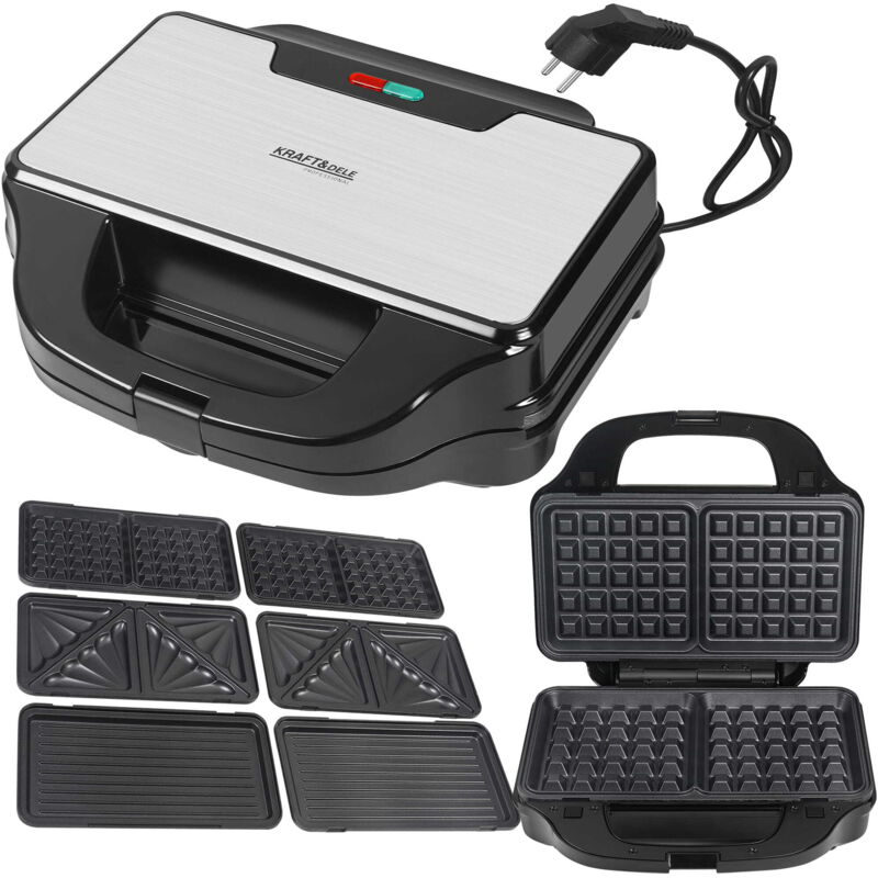 IMPORT Appareil &agrave; sandwichs croque monsieur gaufrier 1500W