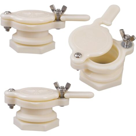 Appareil d’Apiculture Tournesol Extracteur d’Apiculture en Nylon, Valve de Portail à Miel, Outil de Ruche d’Abeille, 2 Outils d’Apiculture. Blanc