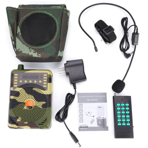 Appareil d'Appel d'Oiseaux Électronique Portable avec Télécommande, Enceinte MP3 et Leurres de Chasse (Prise US)