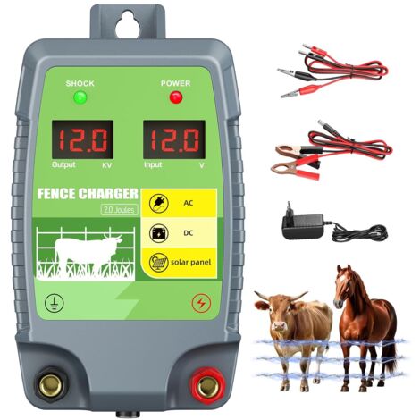 Hôte de Clôture électrique pour Animaux avec Alarme, Contrôleur D