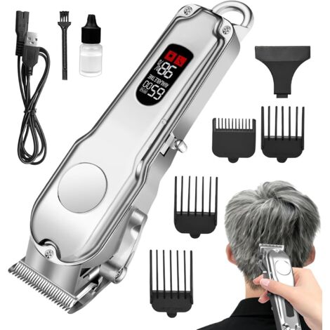 Appareil De Coupe Cheveux Pour Hommes  Tondeuse À Rechargeable USB - Avec 4 Têtes Peignage Complet Kit Animaux Compagnie Et Soins Barbe