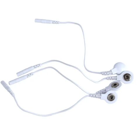 Appareil de massage (5/10 pièces), adaptateur, câble de connexion, connecteur 3,5 mm, câbles d'électrodes pour TENS/EMS, appareil de massage, machine, utilisation04469-AquaForge