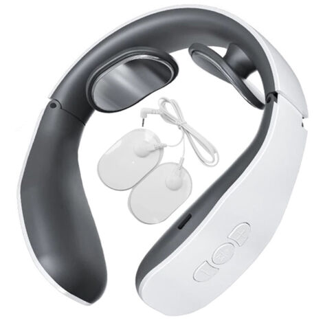 Appareil de massage cervical 2 en 1 TENS et EMS  Masseur de cou électrique blanc-AquaForge
