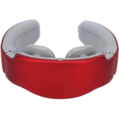 Appareil de massage cervical à impulsions, masseur intelligent rechargeable pour la physiothérapie du cou, 3 têtes, chauffant et rechargeable, rouge - AquaForge