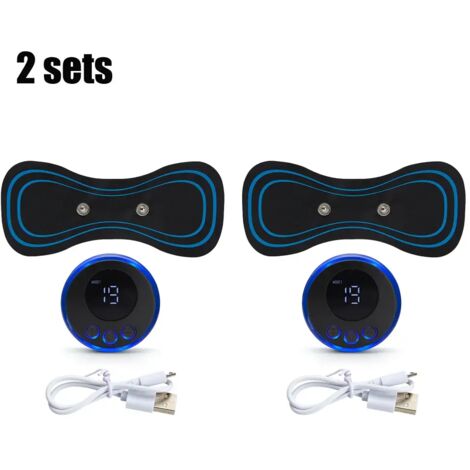 Appareil de massage cervical électrique rechargeable EMS avec patch de massage des vertèbres cervicales pour soulager les douleurs musculaires, support dropshipping03269-AquaForge