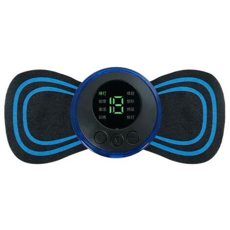 Appareil de massage cervical EMS avec écran LCD, patch de massage électrique pour la nuque et les cervicales, 8 modes d'impulsion, stimulateur musculaire portable pour soulager la douleur02358-AquaFor