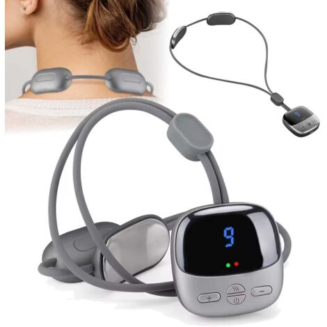 Appareil de massage cervical EMS avec fonction chauffante et 9 modes-AquaForge