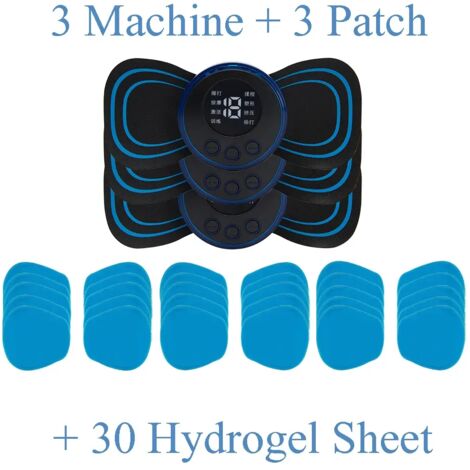 Appareil de massage cervical EMS Mini à impulsions électriques avec écran LCD et 8 modes de massage. Outil de soulagement des douleurs musculaires. Appareil de massage corporel portable 01115-AquaForg
