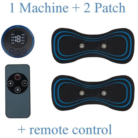 Appareil de massage cervical EMS Mini à impulsions électriques avec écran LCD et 8 modes de massage. Patch de massage cervical pour soulager les douleurs musculaires. Appareil de massage corporel port