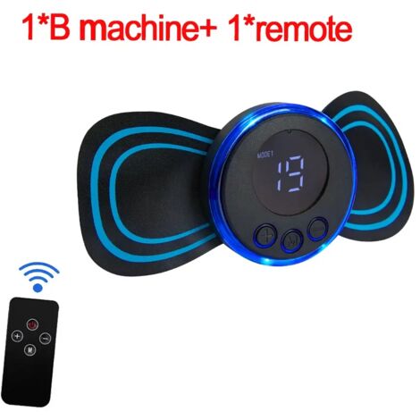 Appareil de massage cervical EMS (stimulateur musculaire) - Patch électrique à impulsions basse fréquence - Outil de relaxation et de soulagement de la douleur 01296-AquaForge