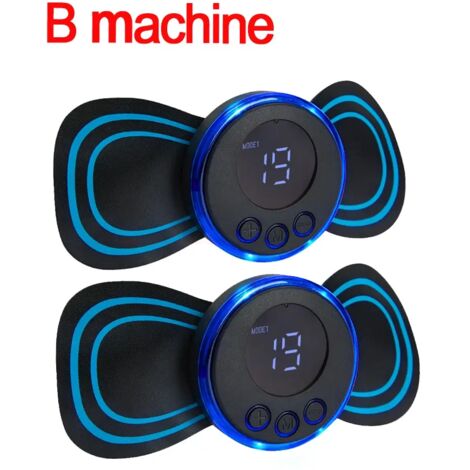 Appareil de massage cervical EMS (stimulateur musculaire) - Patch électrique à impulsions basse fréquence - Outil de relaxation et de soulagement de la douleur 01300-AquaForge