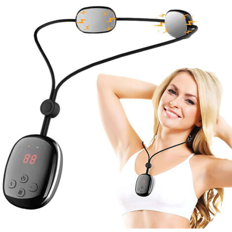 Appareil de massage cervical USB EMS avec 15 niveaux d'intensité et 4 modes de chaleur-AquaForge