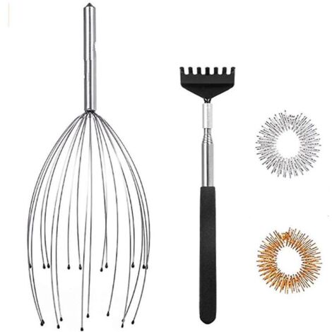 Appareil de massage de la tête et du cuir chevelu pour une relaxation profonde et un soulagement du stress - Favorise la pousse des cheveux et dispose de 20 picots pour un confort optimal