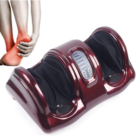 Appareil de massage des pieds Shiatsu avec fonction pétrissage, roulement et compression d'air, soulage la douleur de la fasciite plantaire et revitalise les pieds fatigués avec