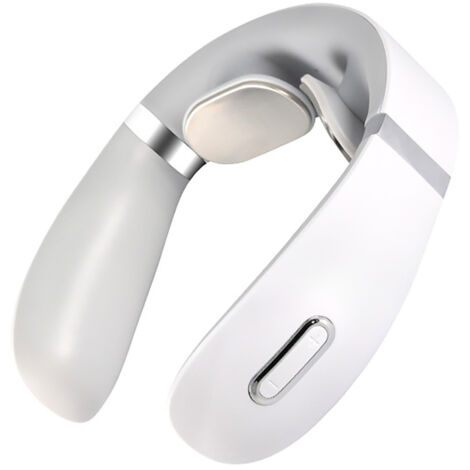 Appareil de massage électrique à impulsions pour la nuque et les épaules, thérapie ciblée, compresse chaude portable, blanc - AquaForge
