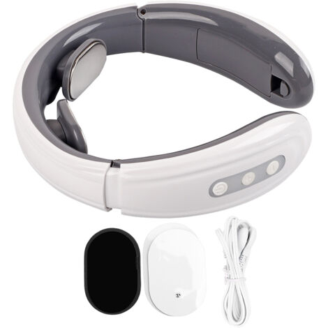 Appareil de massage électrique des vertèbres cervicales pour soulager les douleurs au cou et aux épaules, instrument de physiothérapie, blanc - AquaForge