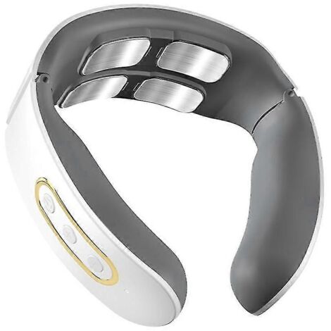 Appareil de massage électrique EMS pour la nuque et le dos, 6 modes, massage de la tête, de la nuque et du dos, masseur d'épaules intelligent sans fil, compresse chaude pour soulager la douleur-AquaFo