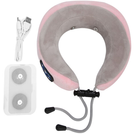 Appareil de massage électrique en forme de U pour la nuque, coussin d'épaule, soutien cervical, soulagement de la fatigue, rose, lot de 2 - AquaForge