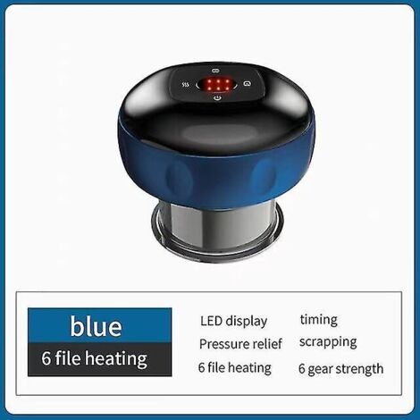 Appareil de massage électrique par ventouses sous vide, thérapie par ventouses intelligentes, thérapie magnétique par pression négative, outils de massage corporel par ventouses, BlueBLUE