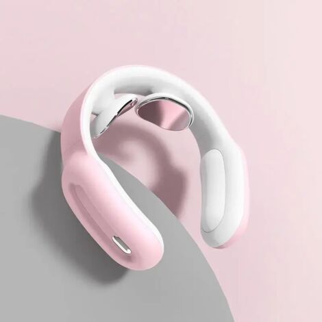 Appareil de massage électrique pour la nuque, à impulsions EMS, rechargeable par USB, avec fonction chauffante et traction cervicale. Stimulateur de massage pour soulager la douleur.-AquaForge